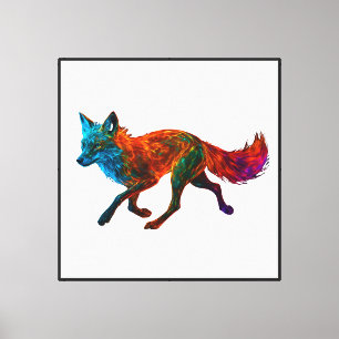 Lienzo Vibrante colorido Fox Art
