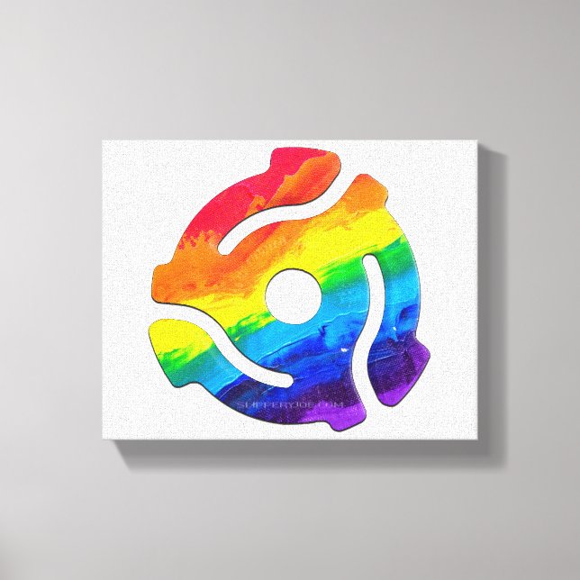 Lienzo Vibrante de adaptador de registro de 45 RPM de plá (Anverso)