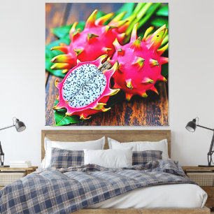 Lienzo Vibrante diseño de belleza de frutas de dragón