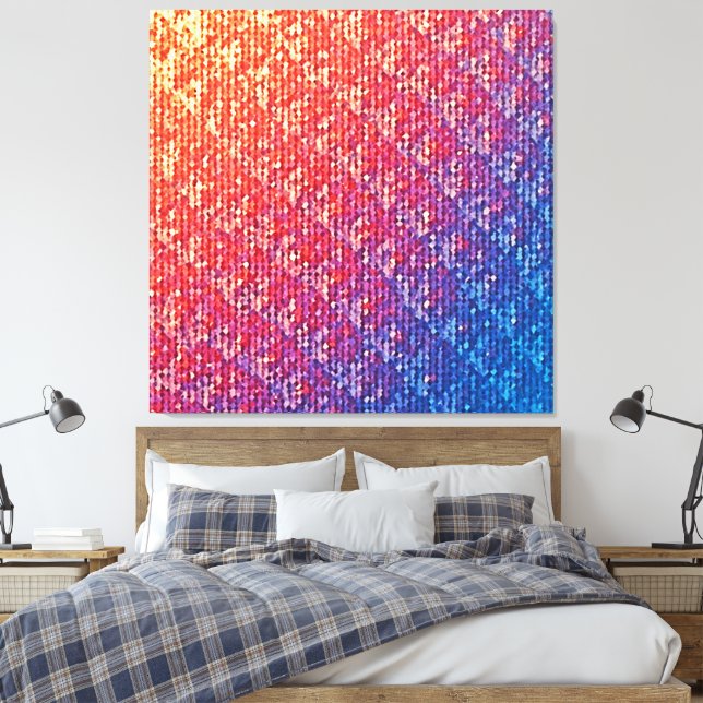 Lienzo Vibrante Esparkle de mosaico emocional (Insitu(Dormitorio))