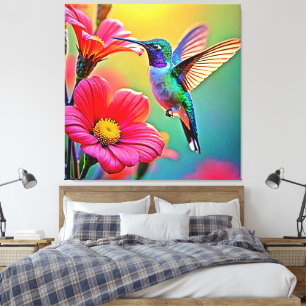 Lienzo Vibrante Hummingbird en el diseño de Sunset