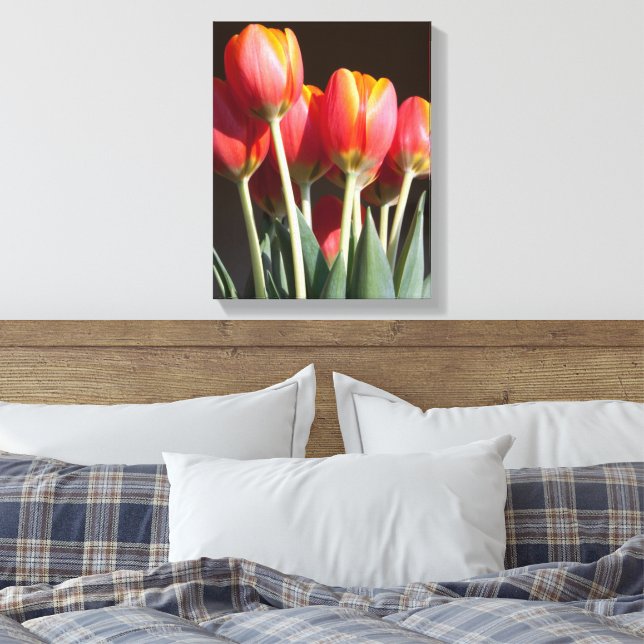 Lienzo Vibrante Naranja Tulip Photograph (Insitu(Dormitorio))