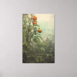 Lienzo Vibrante pintura de huertos de tomate