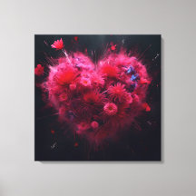 Vibrante ráfaga de corazón rosado