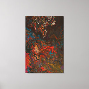 Lienzo Vibrante Rock Mineral Flow Paint Art