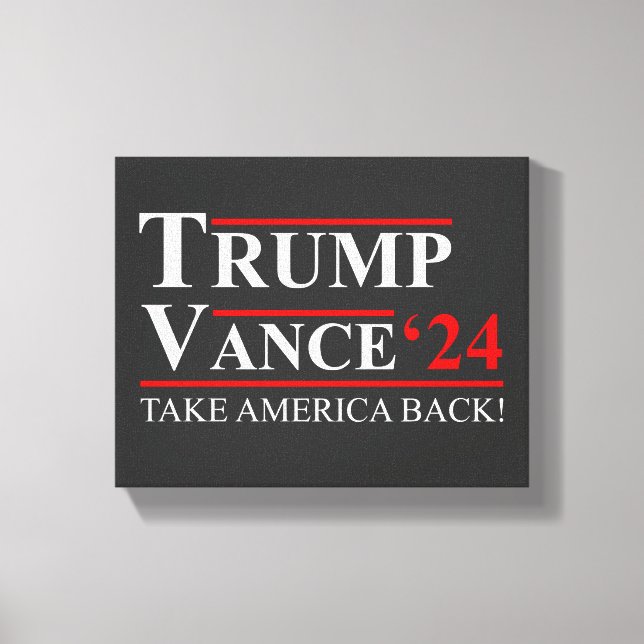 Lienzo Vicepresidente Trump Vance 2024 vicepresidente Tru (Anverso)