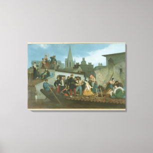 Lienzo Víctimas de inundación de Napoleon que visitan I