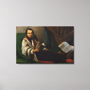 Lienzo Victor Hugo en su diván, c.1830-40