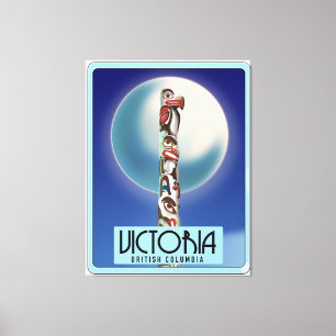 Lienzo Victoria British Columbia Tótem Pole.