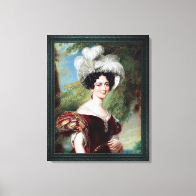 Lienzo Victoria, duquesa de Kent por George Hayter (Anverso)