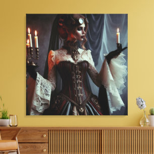 Lienzo Victoria Gothic Steampunk Elegant Lady