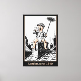 Lienzo Victorian Baby Chimney Sweep. Funny Baby