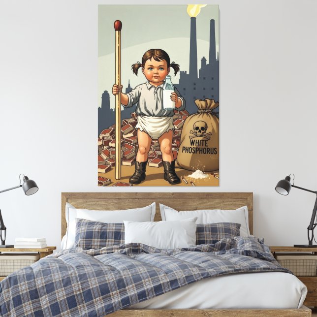 Lienzo Victorian Baby Girl Canvas - Funny Baby Worker (Insitu(Dormitorio))