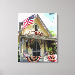 Lienzo Victoriano amarillo con Bunting - Viñetería de Mar