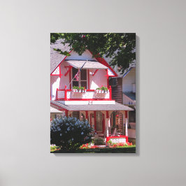 Lienzo Victoriano rojo y blanco - Viñedo de Martha