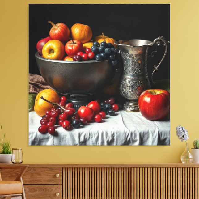 Lienzo Vida Con Frutas Y Cocina (Insitu (Sala de estar))