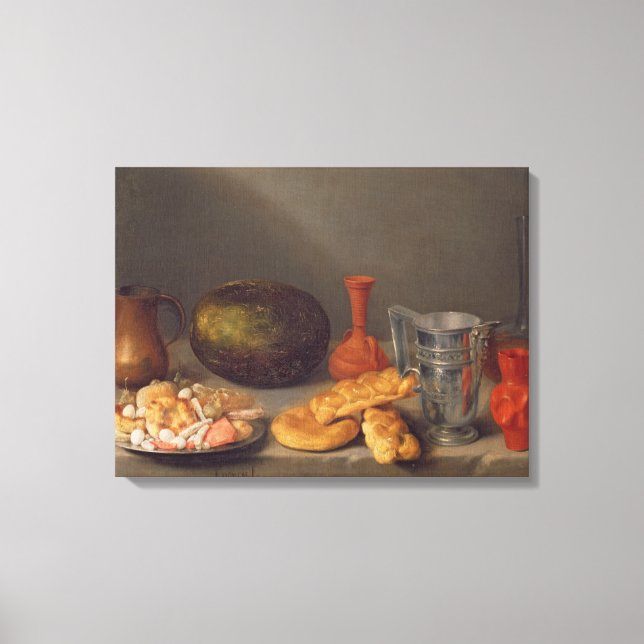 Lienzo Vida con pan, 1648 (Anverso)