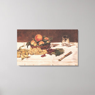 Lienzo Vida de Manet el   aún: Fruta en una tabla, 1864