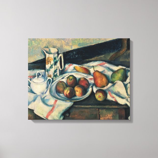 Lienzo Vida de melocotones y pieñas, 1888-90 (Anverso)