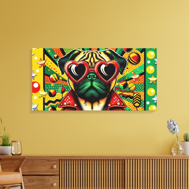 LIENZO VIDA DE PUG EN LOS AÑOS 80-6 (Insitu (Sala de estar))