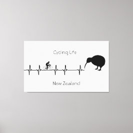 Lienzo Vida en bicicleta, personalizable de Nueva Zelanda