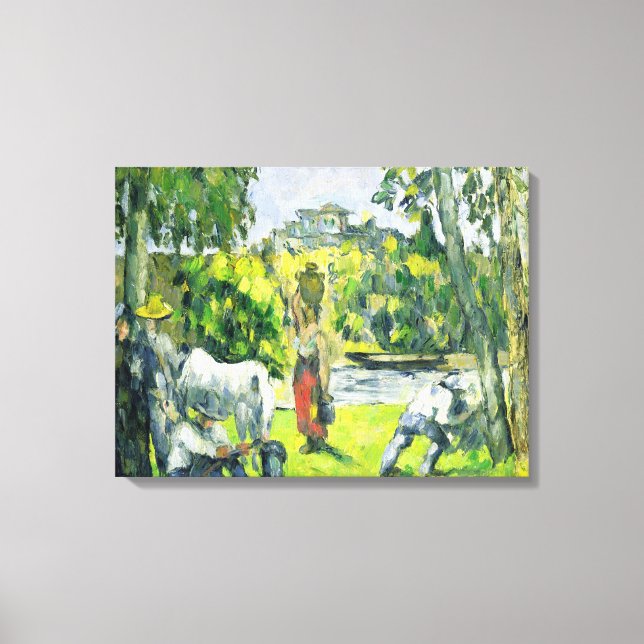 Lienzo Vida en los campos, c.1875 (aceite sobre lienzo) (Anverso)