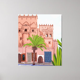 Lienzo Vida en Marruecos, arquitectura