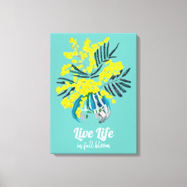 Lienzo Vida en plena flor Amarillo Wattle Mimosa