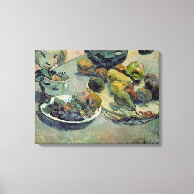 Lienzo Vida fija con fruta, 1888 (Anverso)