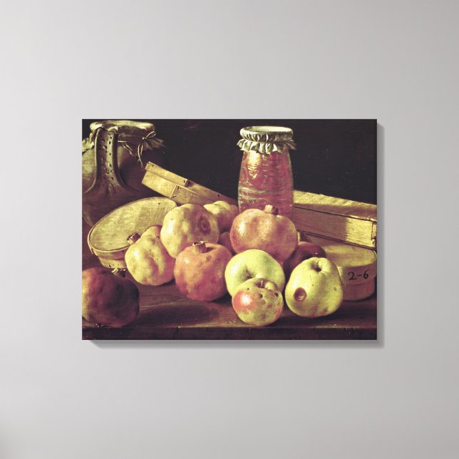 Lienzo Vida fija con granadas de grano (Anverso)