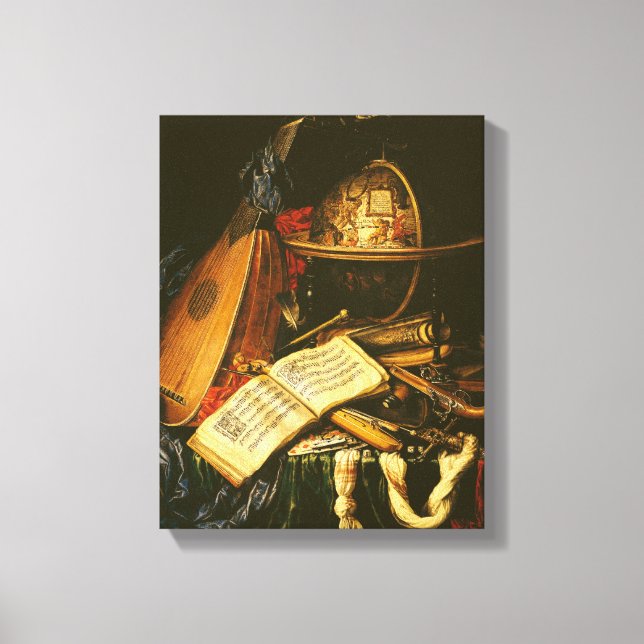 Lienzo Vida fija con instrumentos musicales (Anverso)
