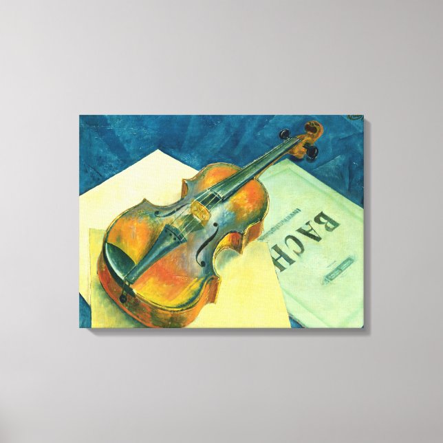 Lienzo Vida fija con un violín, 1921 (Anverso)