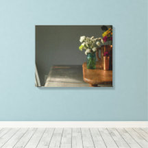 Vida fija con vidrio azul