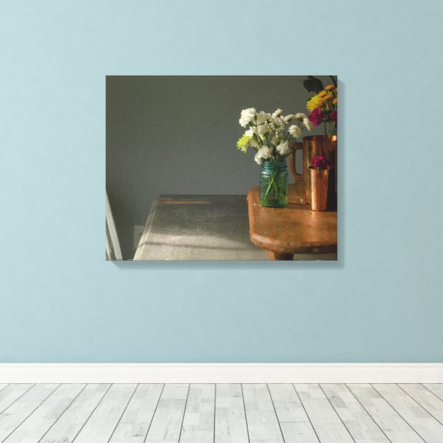 Lienzo Vida fija con vidrio azul (Insitu (piso de madera))