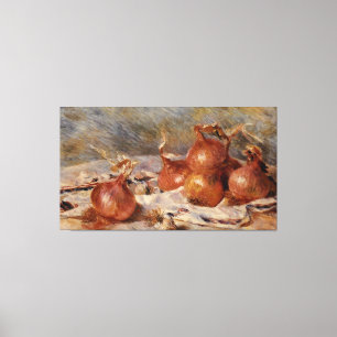 Lienzo Vida fija de Renoir con cebollas (1881)