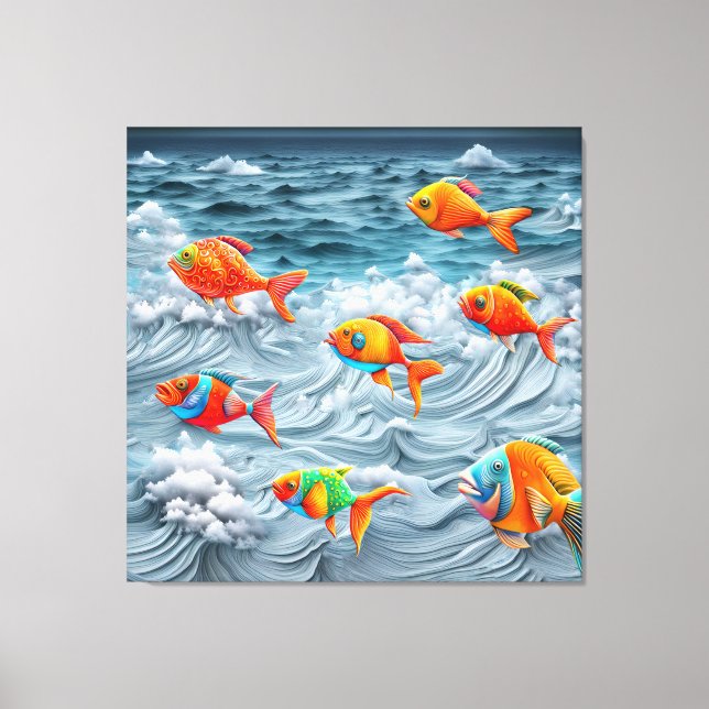 Lienzo Vida marina (Anverso)