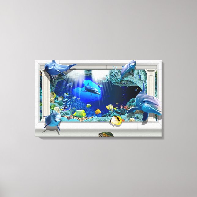 Lienzo Vida marina (Anverso)