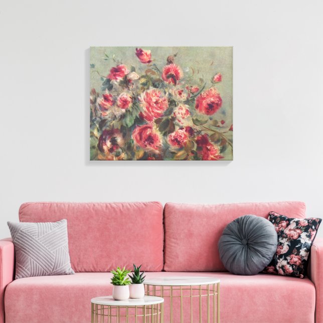 Lienzo Vida muerta, Rosas de Vargemont | Renoir (Insitu (Sala de estar))