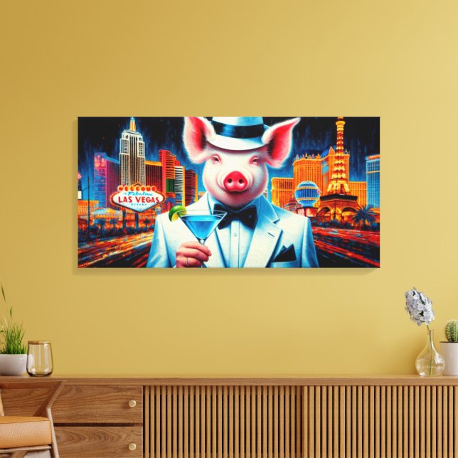 LIENZO VIDA NOCTURNA DE PIG-VEGAS (Insitu (Sala de estar))