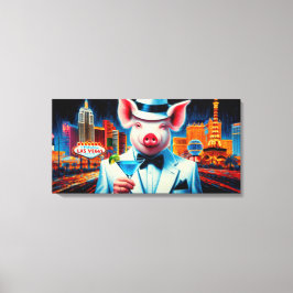 LIENZO VIDA NOCTURNA DE PIG-VEGAS
