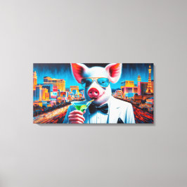LIENZO VIDA NOCTURNA DE PIG-VEGAS 2