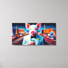 LIENZO VIDA NOCTURNA DE PIG-VEGAS 4