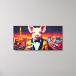 LIENZO VIDA NOCTURNA DE PIG-VEGAS 7