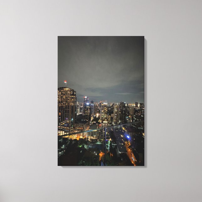 Lienzo Vida nocturna en Bangkok (Anverso)