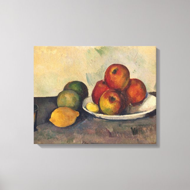 Lienzo Vida residual con manzanas, c.1890 (Anverso)