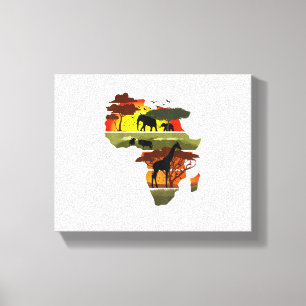 Lienzo Vida salvaje del continente africano Sunset Safari