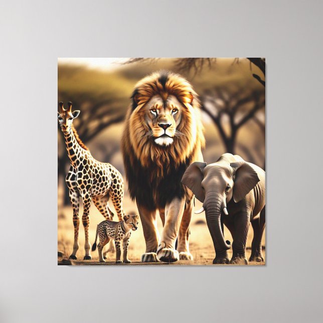 Lienzo Vida silvestre africana (Anverso)