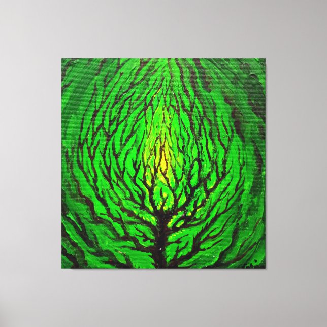 Lienzo Vida verde (Anverso)