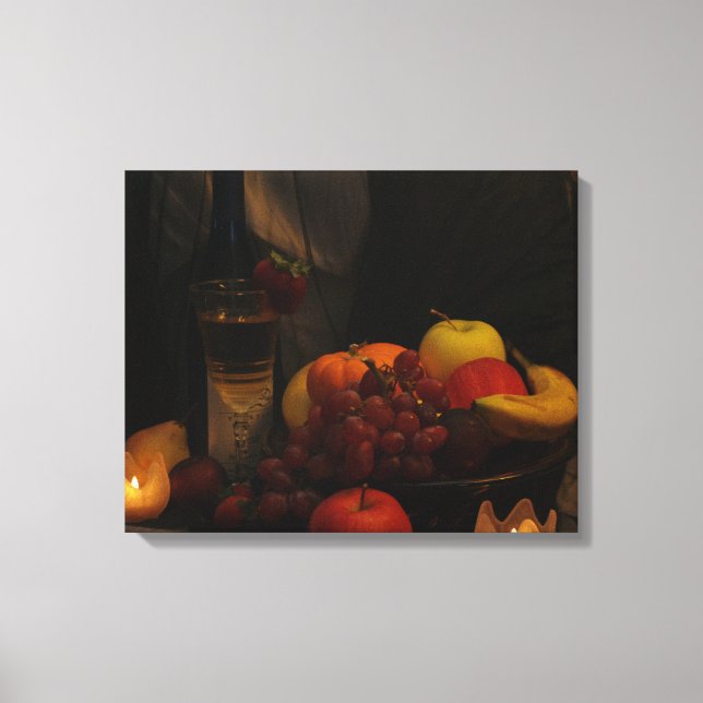 Lienzo Vida Y Fruta Y Vino (Anverso)