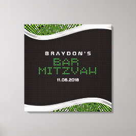 Lienzo VIDEO JUEGOS Bar Rótulo de memoria Mitzvah